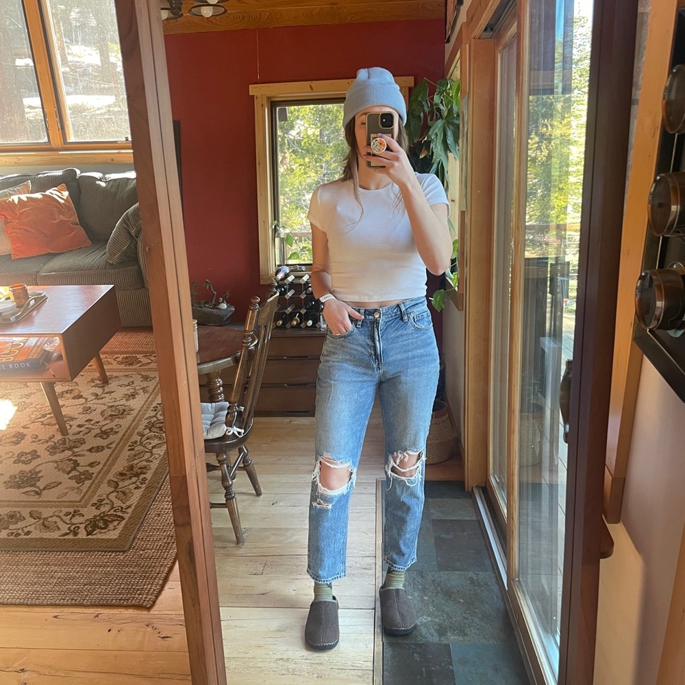 AE mom jeans